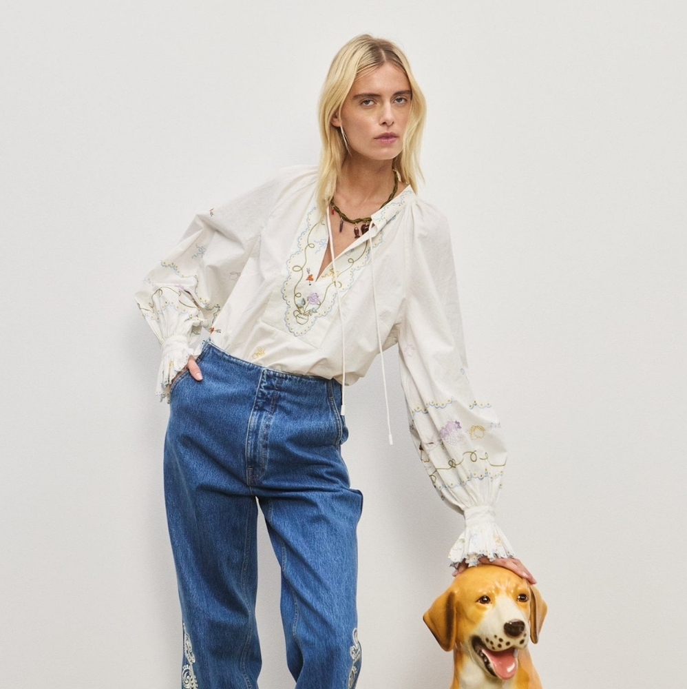 Alemais Giulia Embroidered Blouse